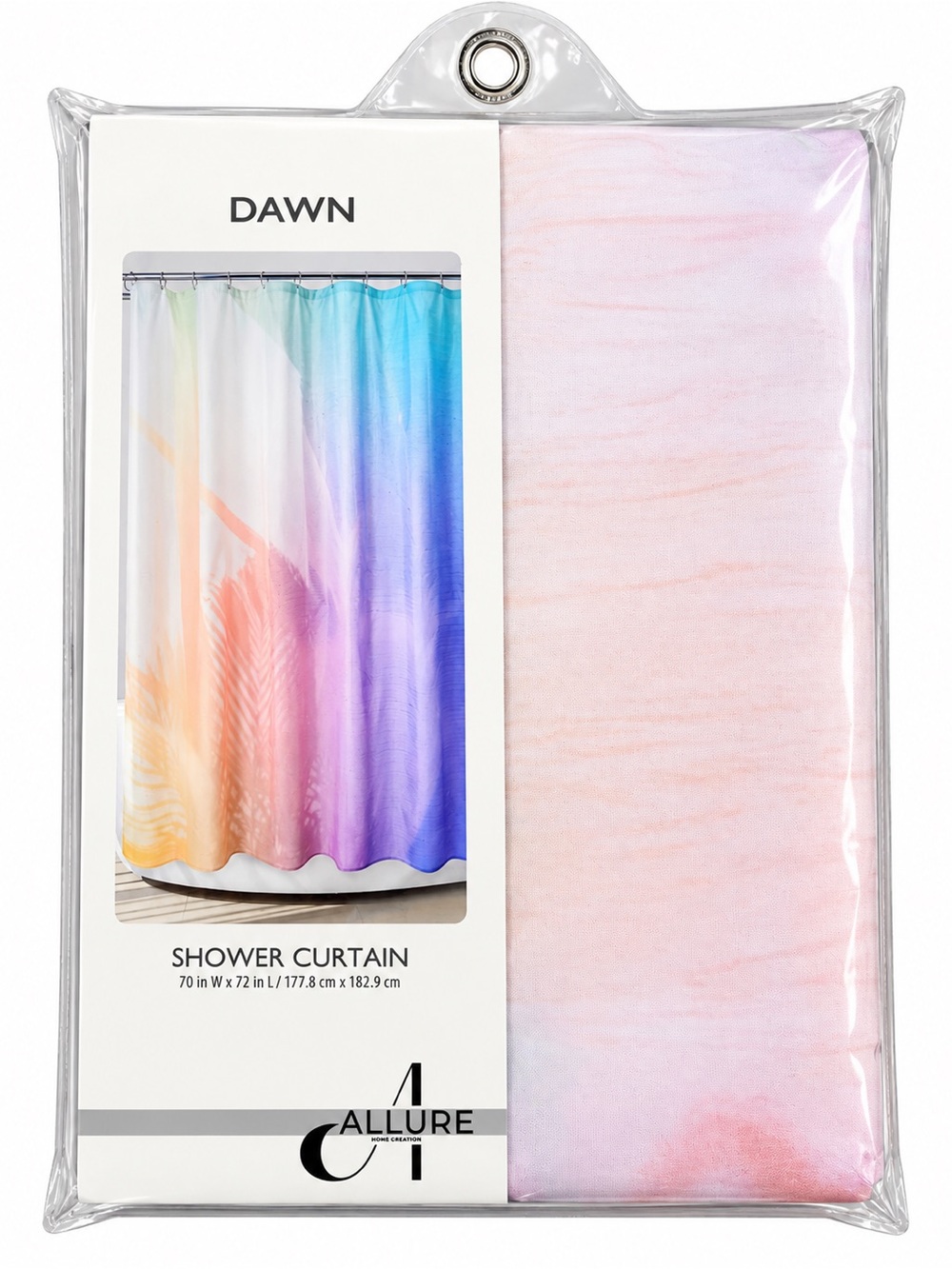 Allure Dawn Ombre Shower Curtain - Pastel Pink, Blue, Purple
